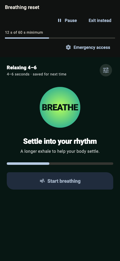 Une habitude de respiration dans Habit Protector